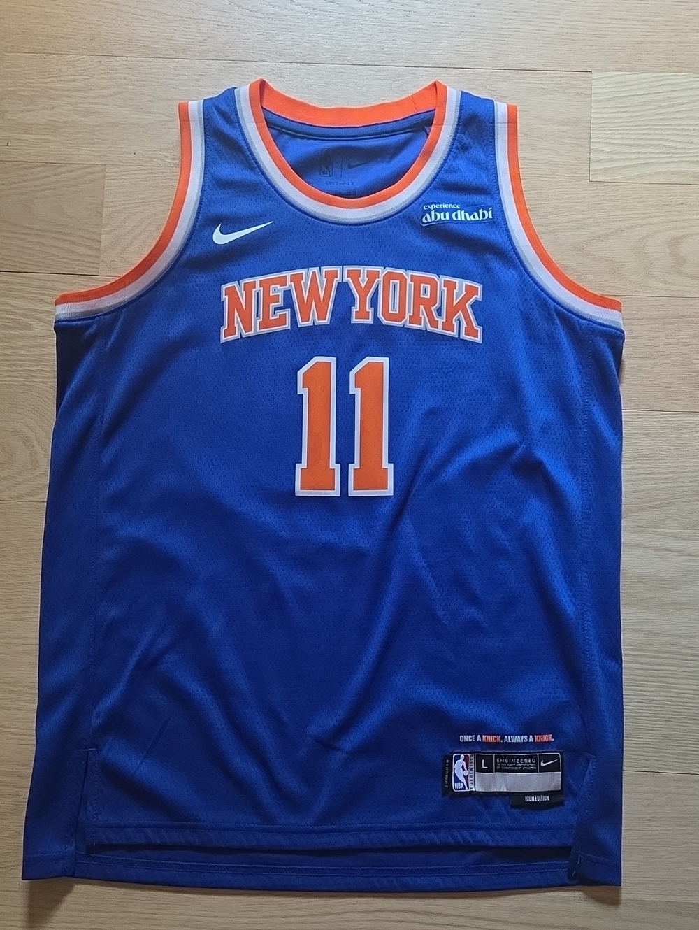Nike Blue and Orange New York Knicks Basketball Jersey #11